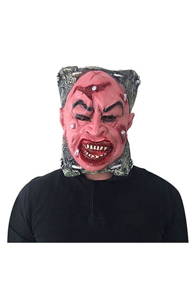 Halloween Korkunç Yüzü Çivili Maske 1 Adet - 1