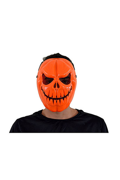 Cadılar Bayramı-Halloween Turuncu Kurukafa Maske - 1