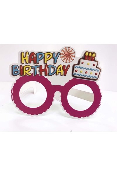 Happy Birthday Doğum Günü Karton Gözlük 6lı - 1