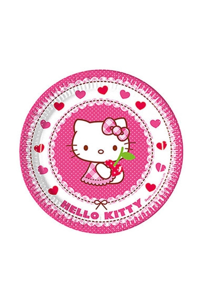 Hello Kitty Kalpler Kağıt Tabak 23cm 8li - 1