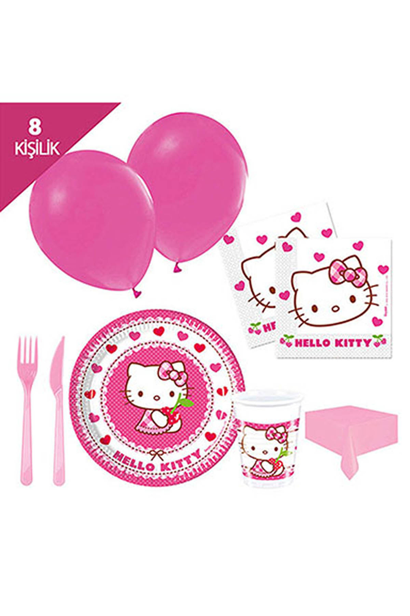 Hello Kitty Kalpler Parti Seti 8 Kişilik - 1