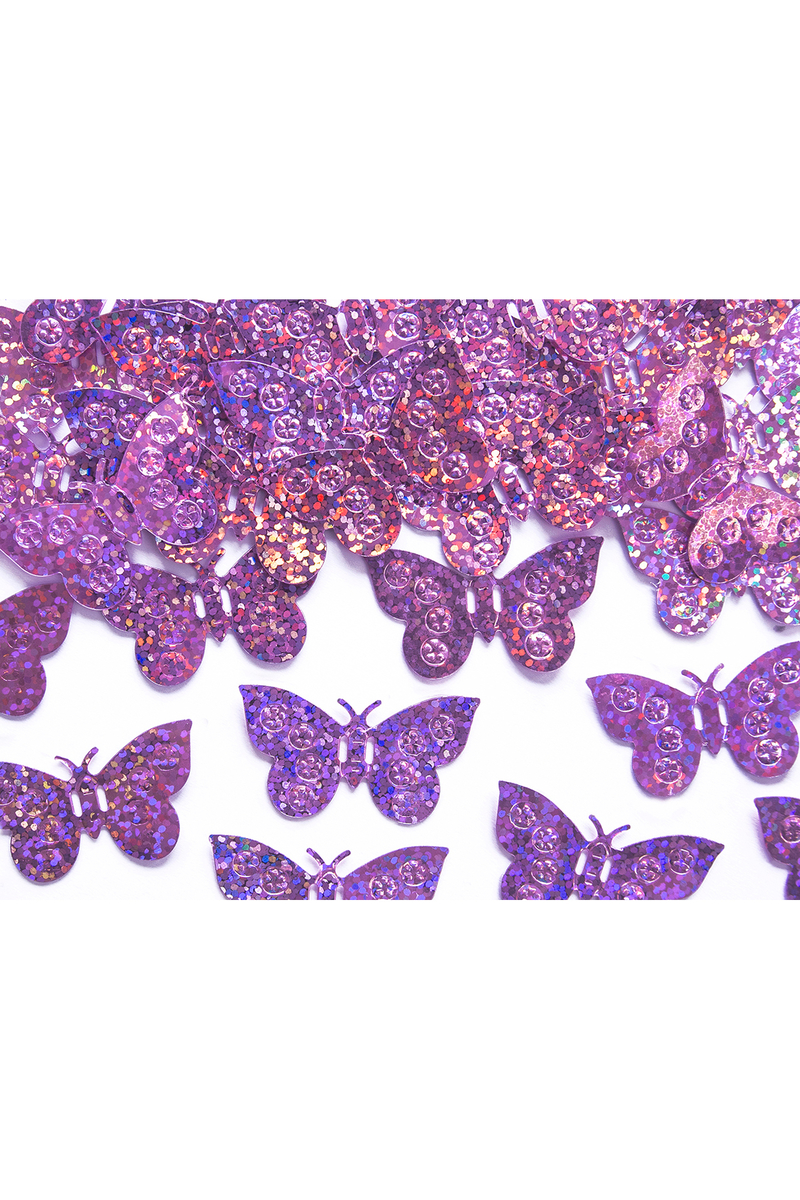Hologramlı Pembe Kelebekler Masa Konfeti 15gr - 1