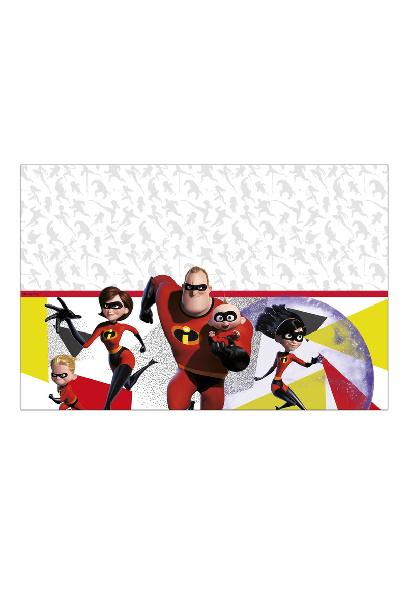 Incredibles Inanılmaz Aile Plastik Masa Örtüsü 120 x 180cm 1 Adet - 1