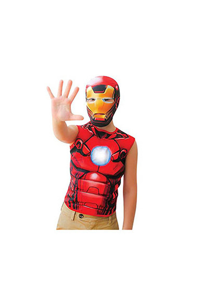 Iron Man Kısa Kollu Çocuk Kostüm 4-6 Yaş 1 Adet - 1