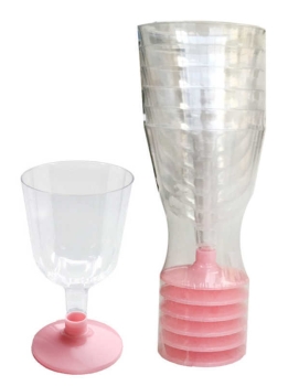 Pembe Kısa Ayaklı Kadeh 150ml 6lı - 2