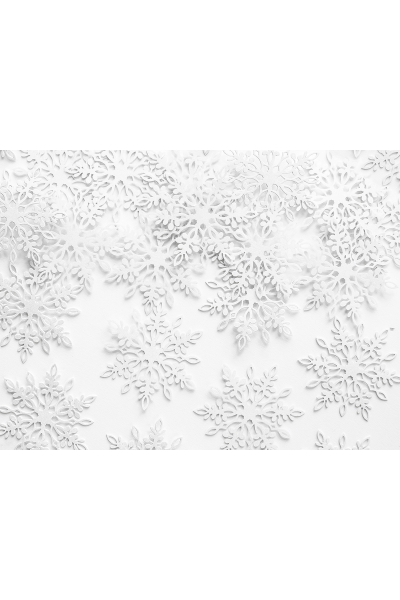 Kar Taneleri Metalik Beyaz Masa Konfetisi 3,1x3,6cm 15gr - 1
