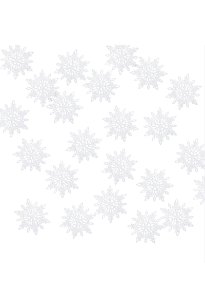 Kar Taneleri Metalik Beyaz Masa Konfetisi 3,1x3,6cm 15gr - 2