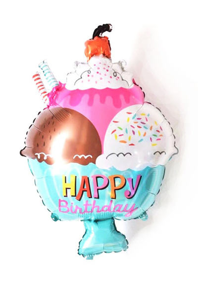 Kase Dondurma Doğum Günü Folyo Balon 55cm 1 Adet - 1