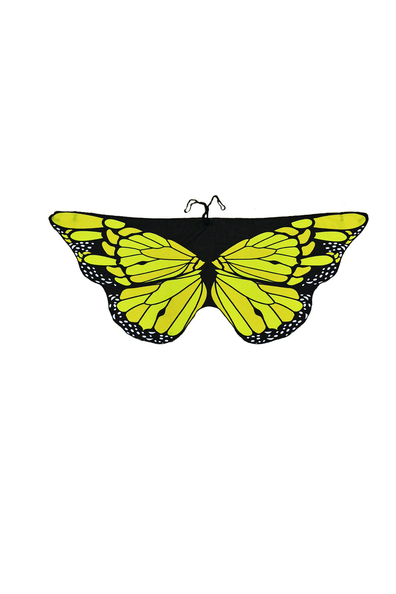 Kelebek Kanadı Sarı Pelerin 118x48cm 1 Adet (4-12 Yaş) - 1