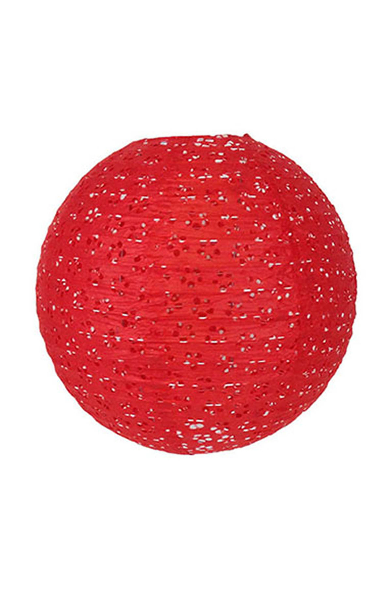 Kırmızı Dantel Fener 30cm 1 Adet - 1