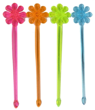 Plastik Çiçek Modeli Kürdan Renkli 2,5x15cm 24lü - 2