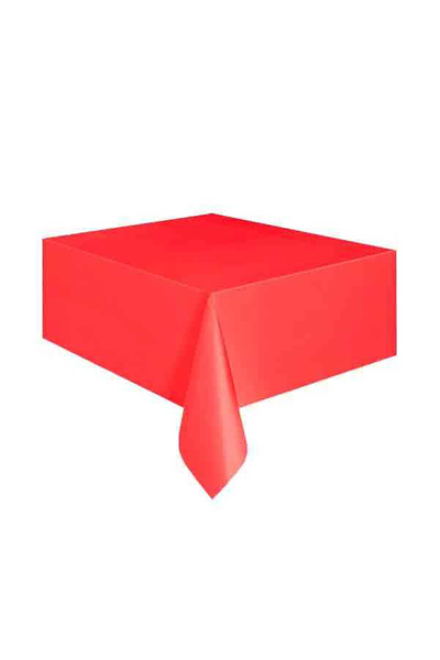 Plastik Masa Örtüsü Kırmızı 137cm x 183cm 1 Adet - 1