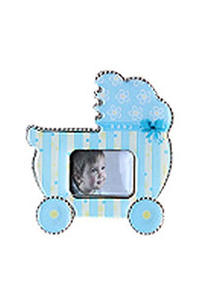 Mavi Bebek Arabası Hediyelik Magnetli Çerçeve 1 Adet - 1