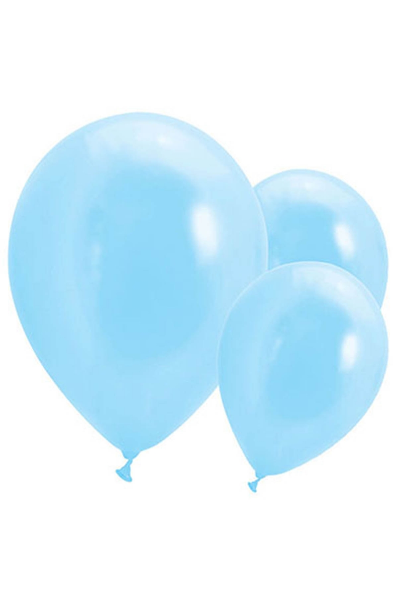 Metalik Açık Mavi Balon 30cm (12 inch) 20li - 1