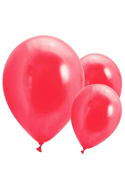 Metalik Kırmızı Balon 30cm (12 inch) 10lu
