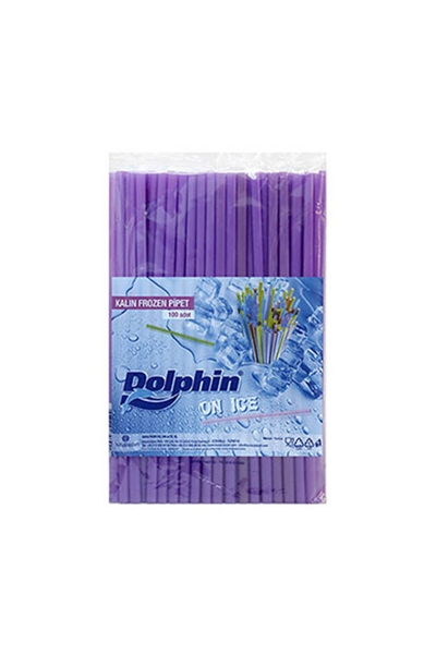 Dolphin Frozen Pipet Mor 22cm x 8mm 100lü - 1