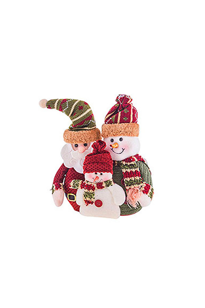 Noel Baba ve Kardan Adam Yılbaşı Dekor Süs 1 Adet - 1