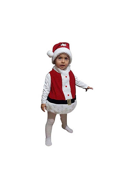 Noel Bebek Kız Erkek Uyumlu Tunik Kostüm 1-2 Yaş 1 Adet - 1