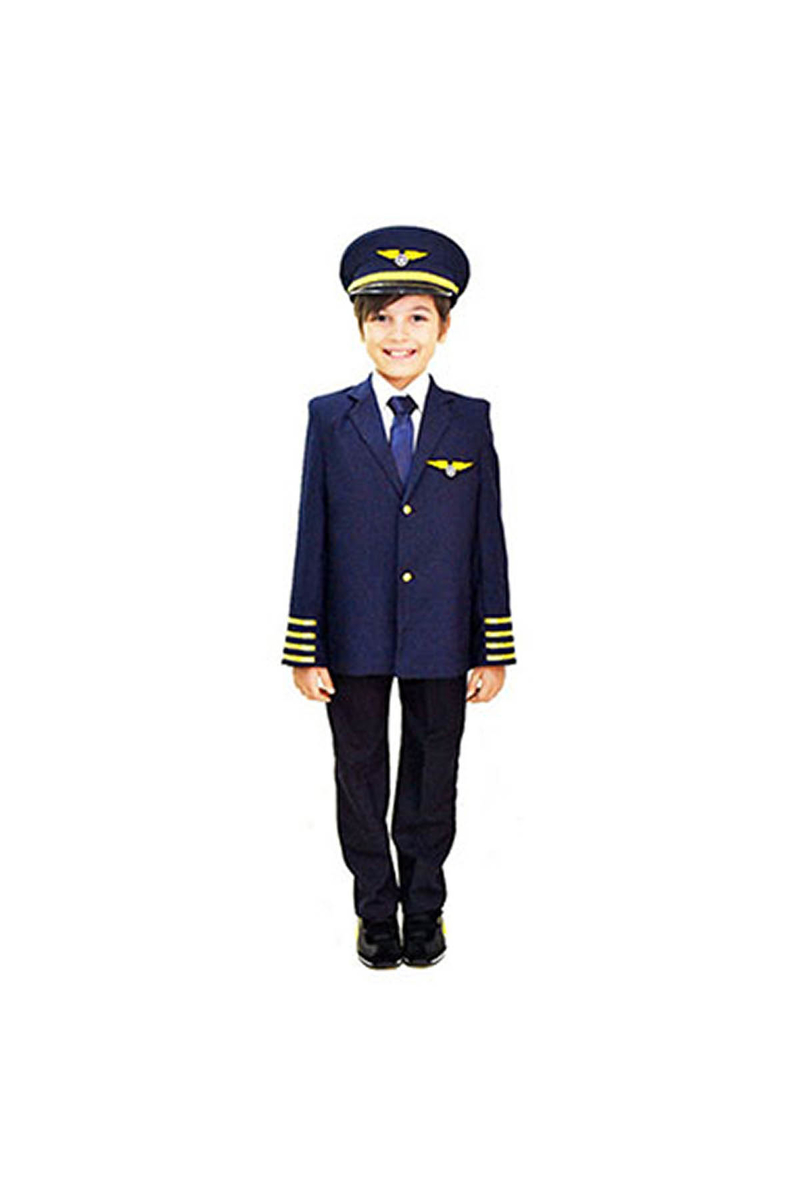 Pilot Çocuk Kostümü 7-8 Yaş 1 Adet - 1