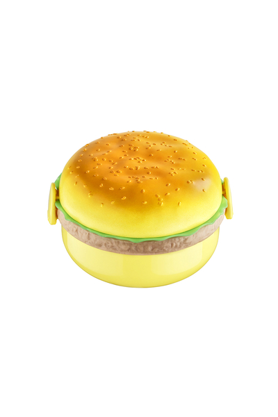 Plastik Yuvarlak Hamburger Beslenme Kabı 11.5x16.5x9 1 Adet - 1