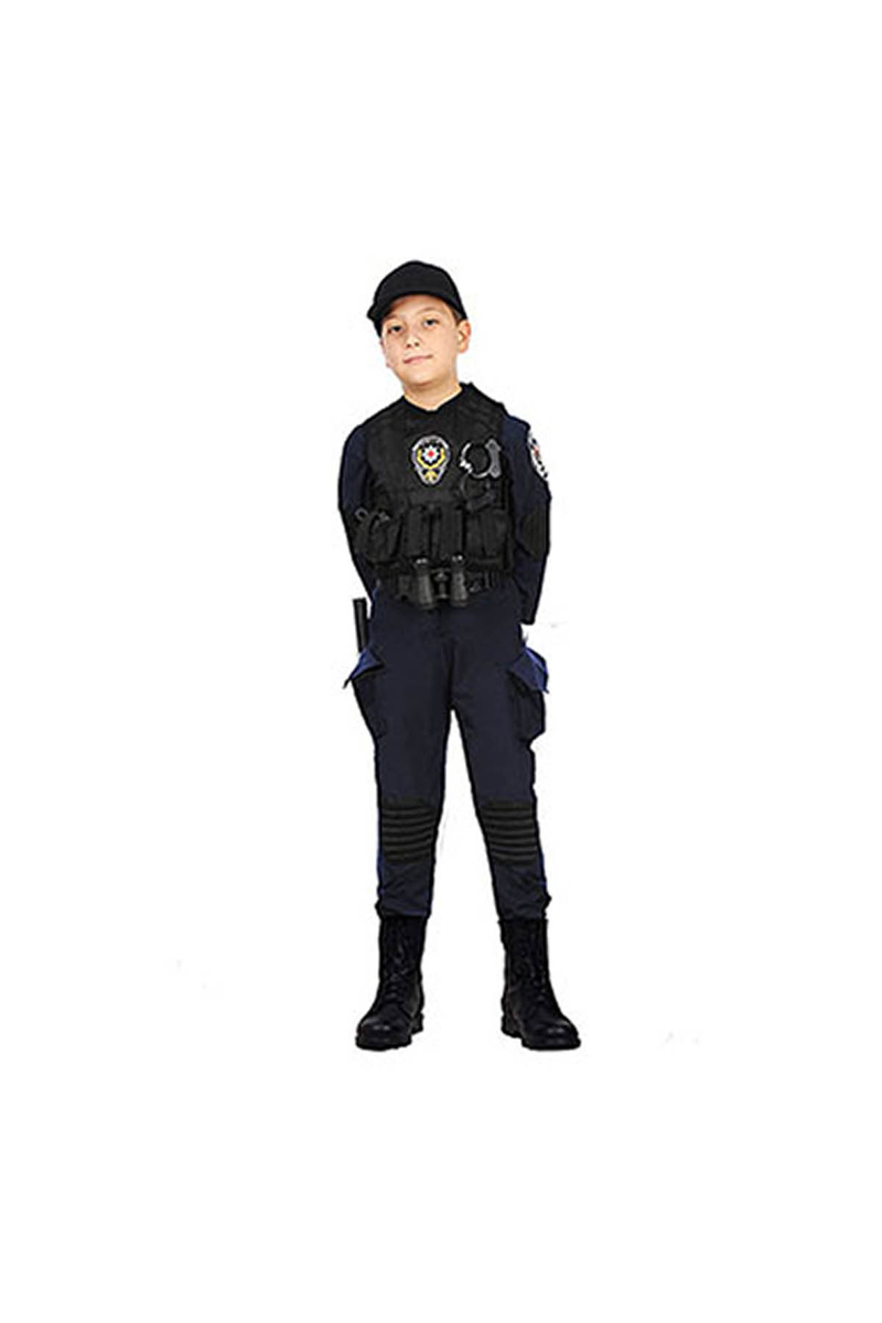 Polis Özel Harekat Timi Çocuk Kostümü 11-12 Yaş 1 Adet - 2