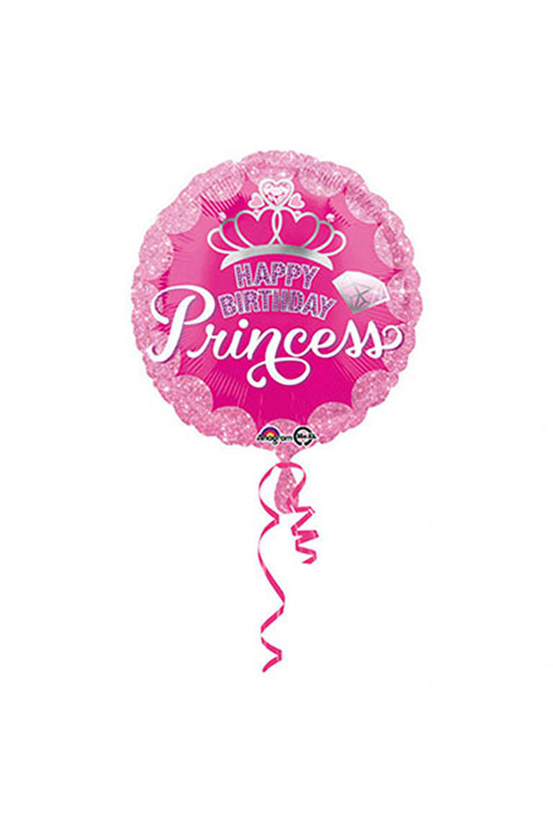 Prenses Tacı Pembe Folyo Balon 43cm 1 Adet - 1