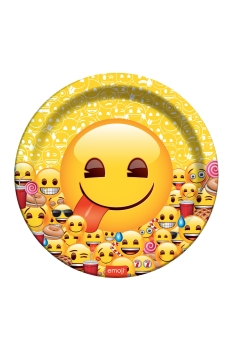 Roll-Up Kağıt Tabak Emoji Dünyası 23cm 8li - 1