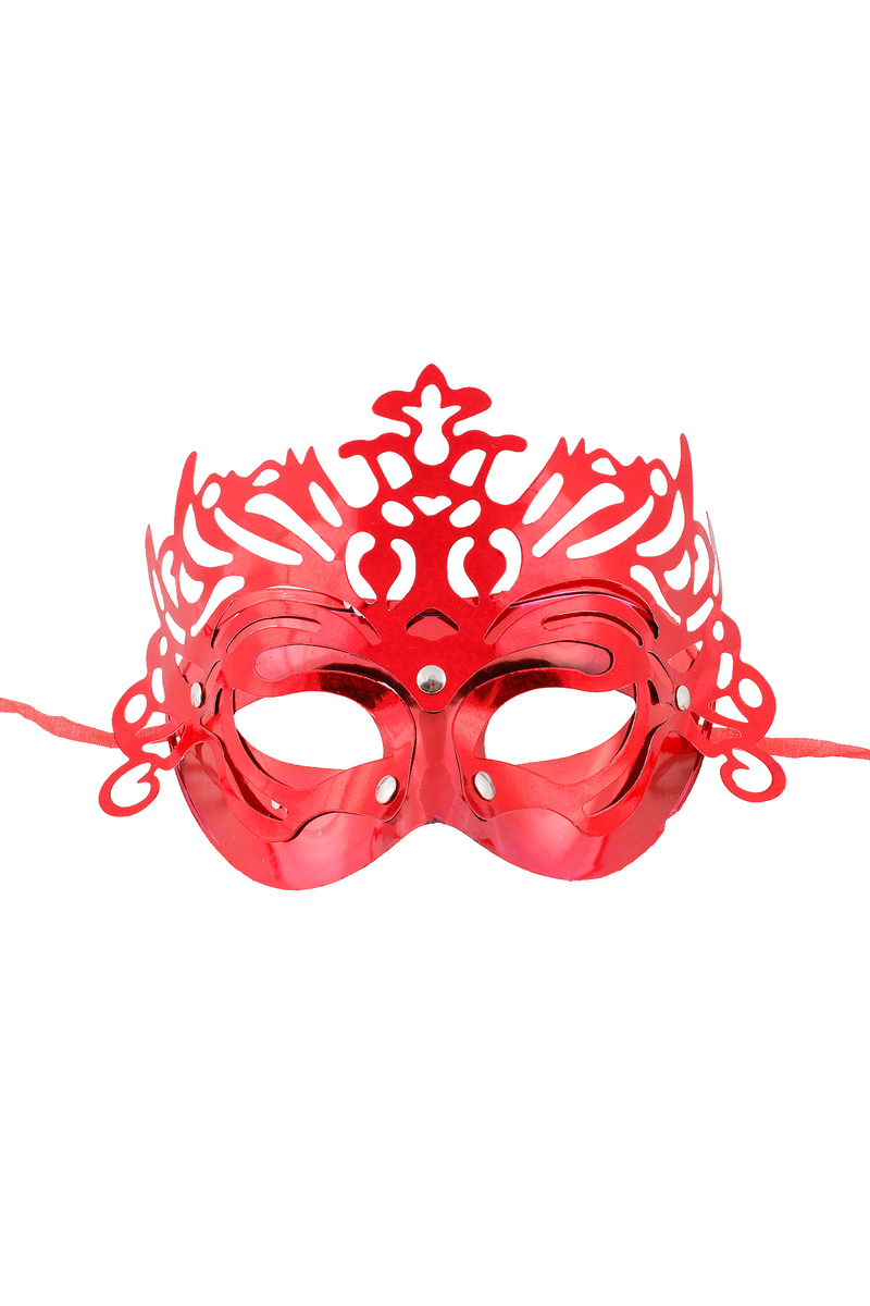 Simli Balo Maske Kırmızı 1 Adet - 1
