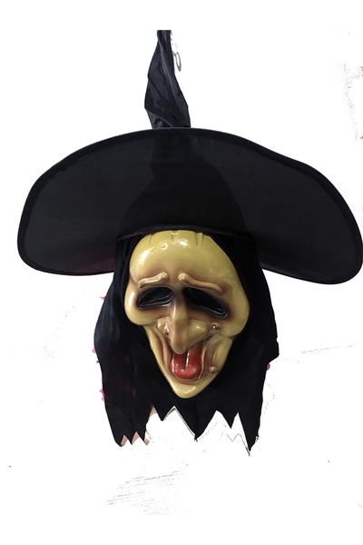 Siyah Cadı Şapkası ve Cadı Maskesi 1 Adet