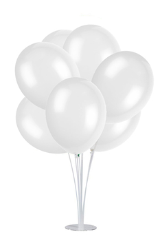 Standlı Beyaz Lateks Balon Seti 11 Parça - 1