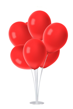 Standlı Kırmızı Lateks Balon Seti 11 Parça - 1