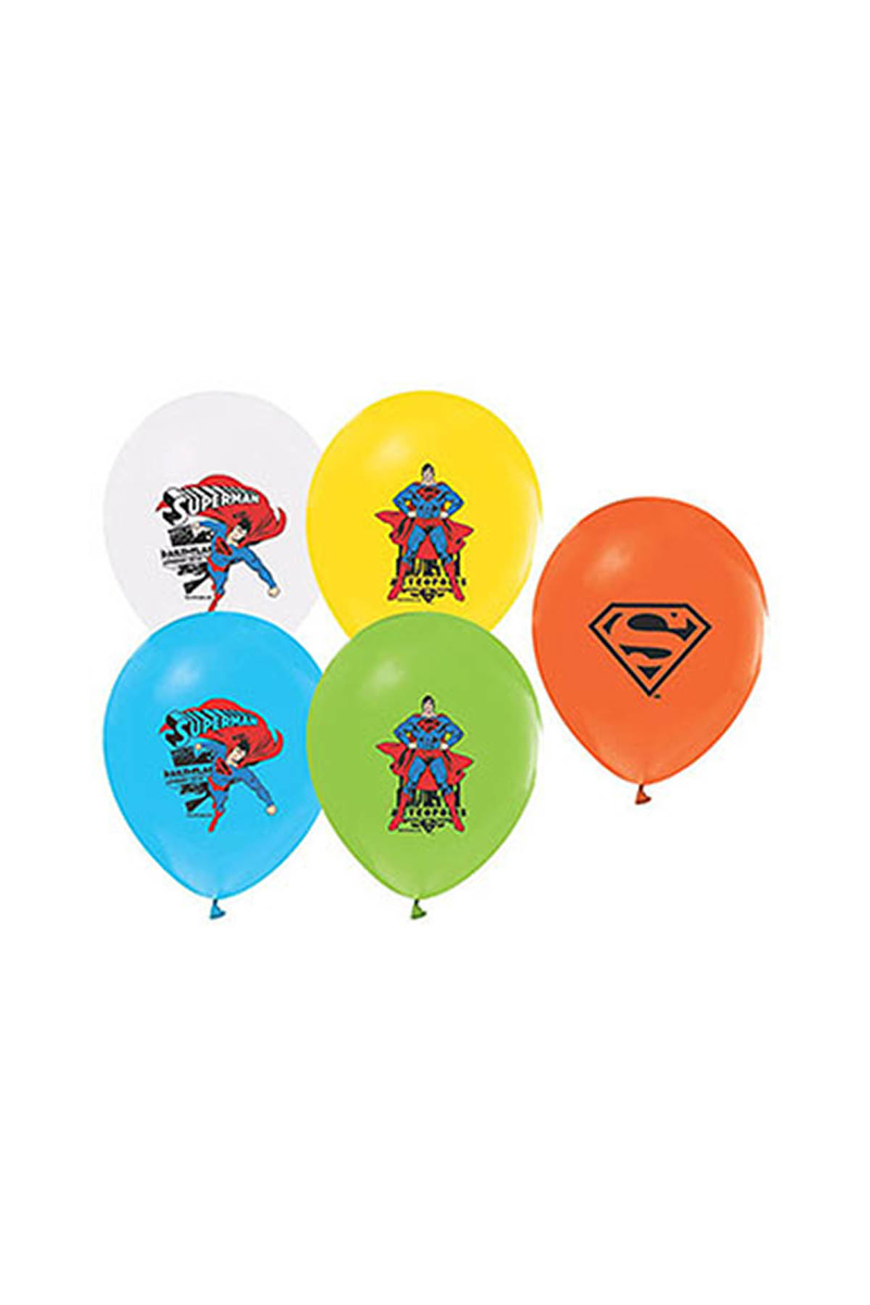 Superman Baskılı Balon 10lu - 2