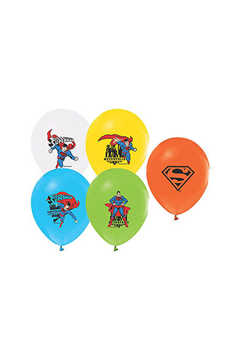 Superman Baskılı Balon 10lu - 3