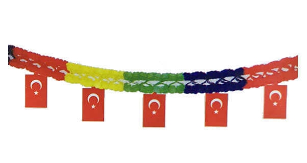 Bayrak Set Süs Karışık 200x16cm 1 Adet - 1