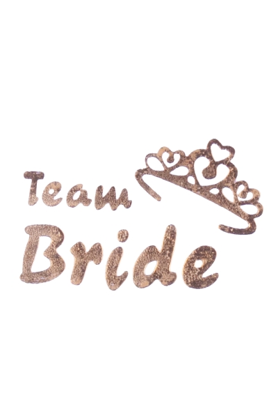 Team Bride Taçlı Dövme Altın 1 Adet - 1