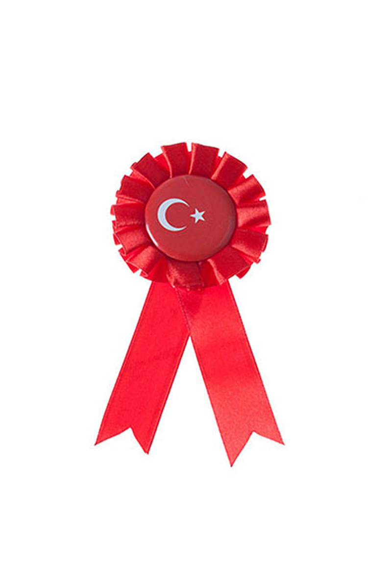 Türk Bayrağı Rozet 1 Adet - 1