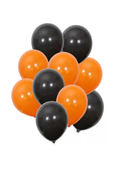 Turuncu-Siyah Balon Demeti 20 Parça