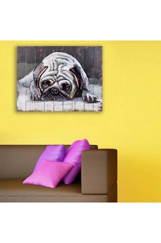 Ahşap 3 Boyutlu Köpek Tablosu 80x60cm 1 Adet - 2