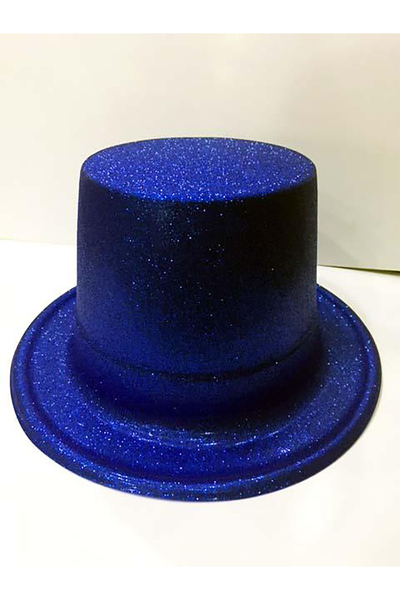 Yılbaşı Simli Parti Şapkası Mavi Renk 1 Adet - 1
