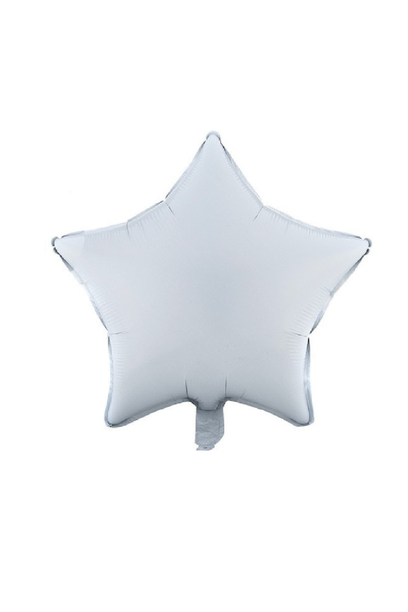 Yıldız Folyo Balon 45cm (18 inch) Beyaz 1 Adet - 1