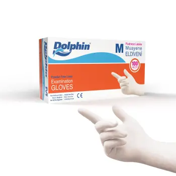 Dolphin Pudrasız Lateks Muayene Eldiveni M Beden 100 Adet - MDR - 1