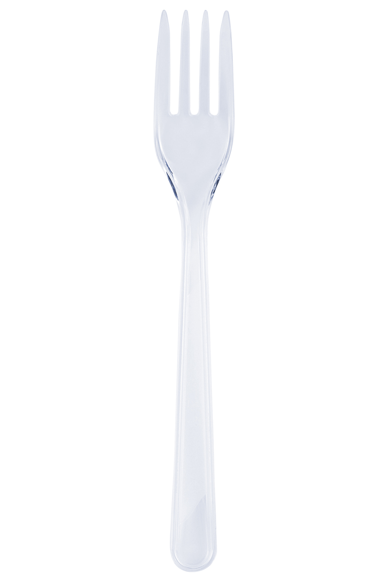 Lüks Plastik Çatal Şeffaf 50li - 1