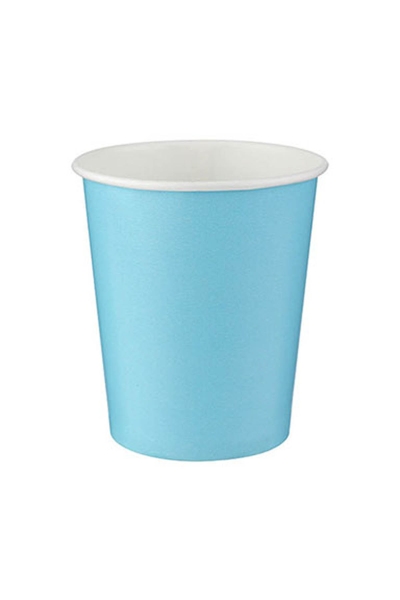 Roll-Up Karton Bardak Açık Mavi 200cc-8oz 8li - 1