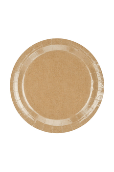 Naturel Kraft Kağıt Tabak 23cm 6lı - 1