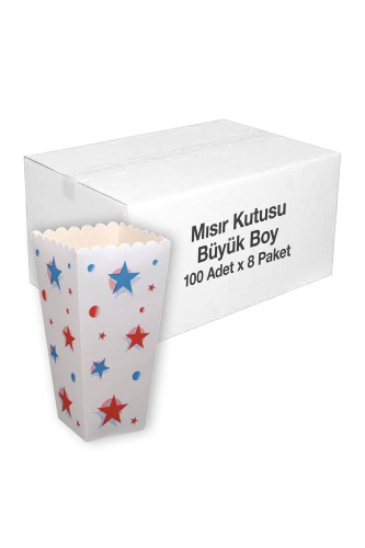 Patlamış Mısır Kutusu Büyük 50li Paket x 16 Paket (Koli) - 2
