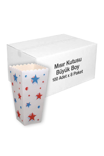 Patlamış Mısır Kutusu Büyük 50li Paket x 16 Paket (Koli) - 2