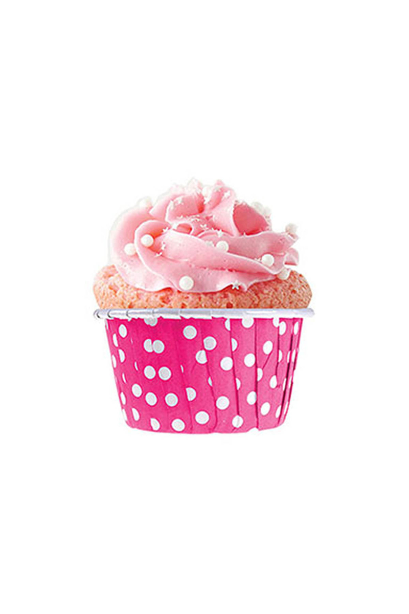 Dolphin Muffin-Kek Kapsülü Fuşya Puantiyeli 50li - 3