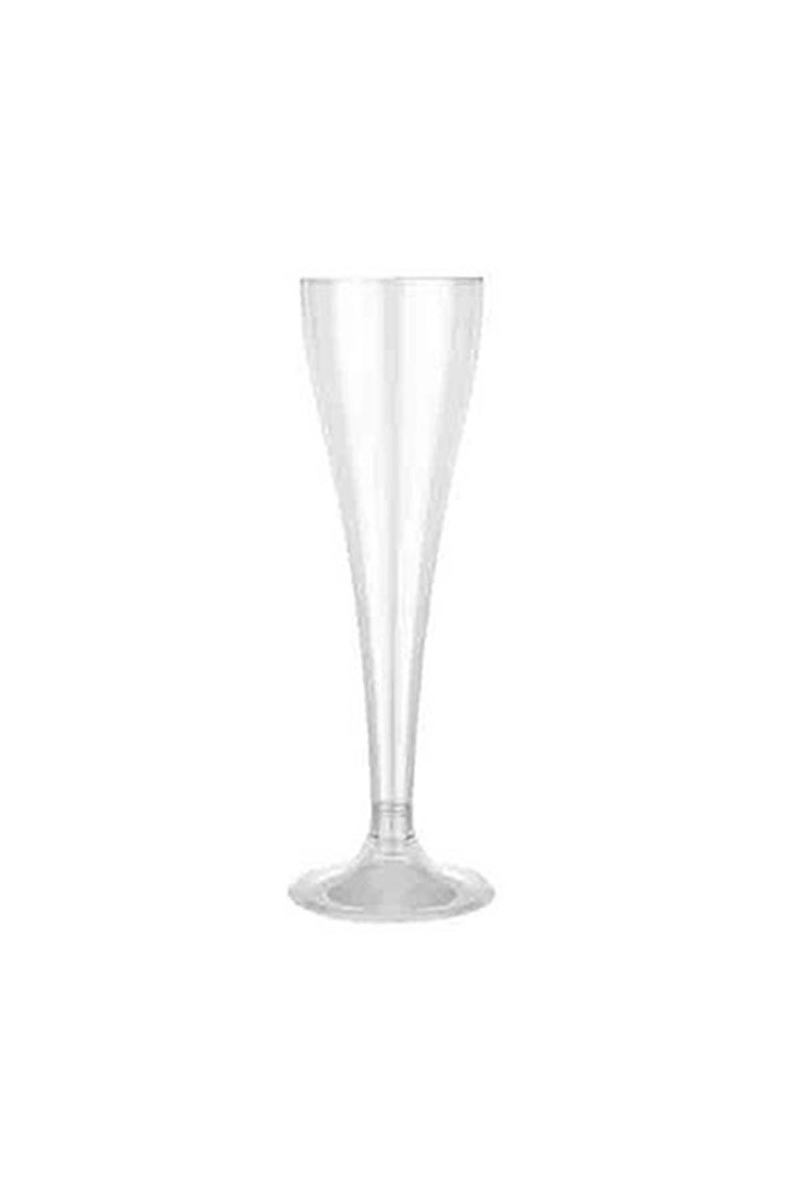 Roll-Up Şeffaf Ayaklı Plastik Şampanya Kadehi 6lı - 1
