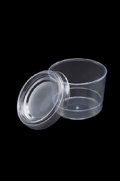 Plastik Silindir Tatlı Kasesi Kapağı 250cc 15li - 2