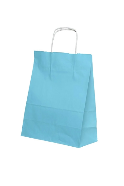 Roll-Up Kraft Çanta Açık Mavi Orta Boy 25x31cm 25li - 2